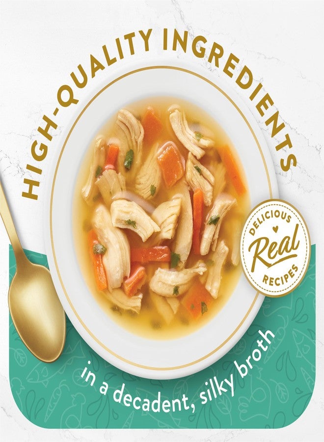 Fancy Feast Purina Fancy Feast Lickable Wet Cat Food Broth Topper Classic, Chicken, Vegetables and Whitefish - (Pack of 16) 1.4 oz. Pouches - Image 2